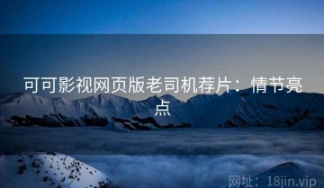 可可影视网页版老司机荐片：情节亮点