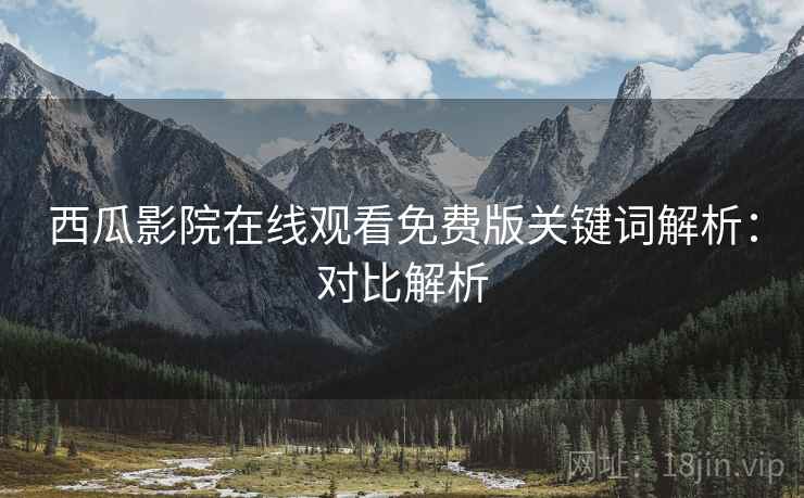 西瓜影院在线观看免费版关键词解析：对比解析